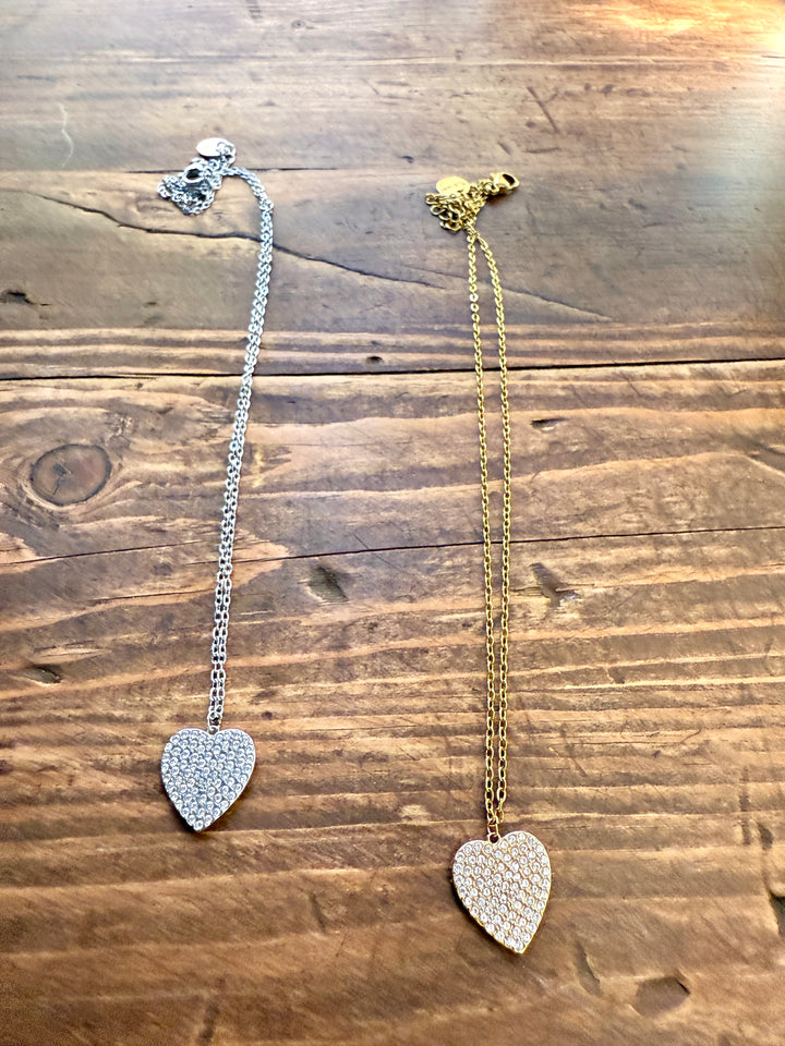 Girocollo cuore strass