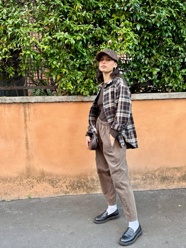 Pantalone ovetto velluto millerighe 21469