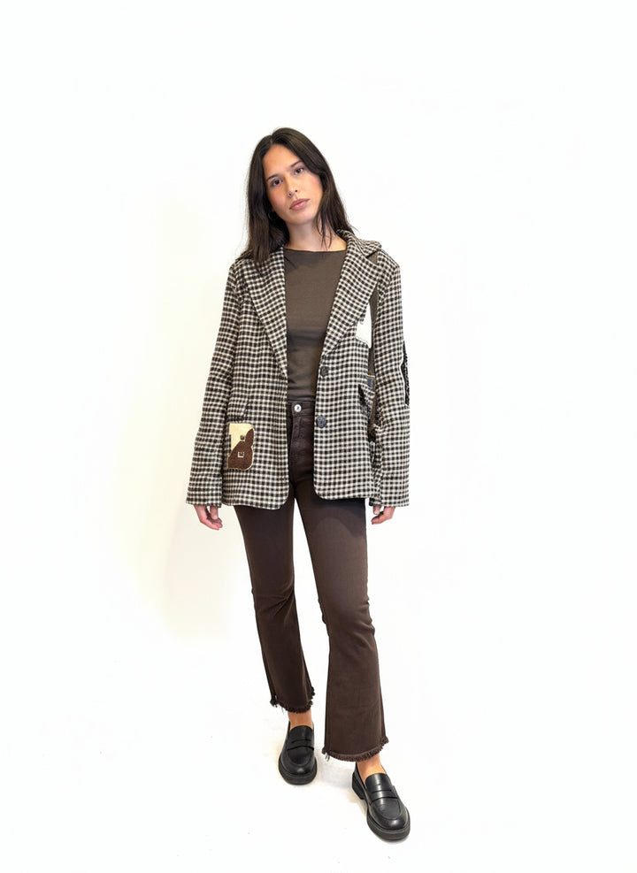 Jeans trombetta marroni