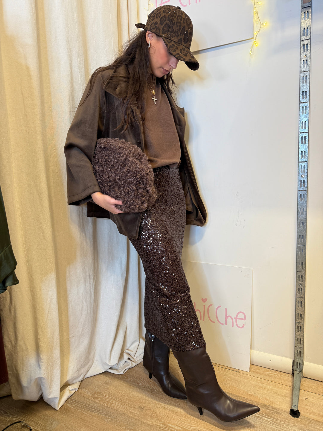 Luxury|Gonna Midi in paillettes