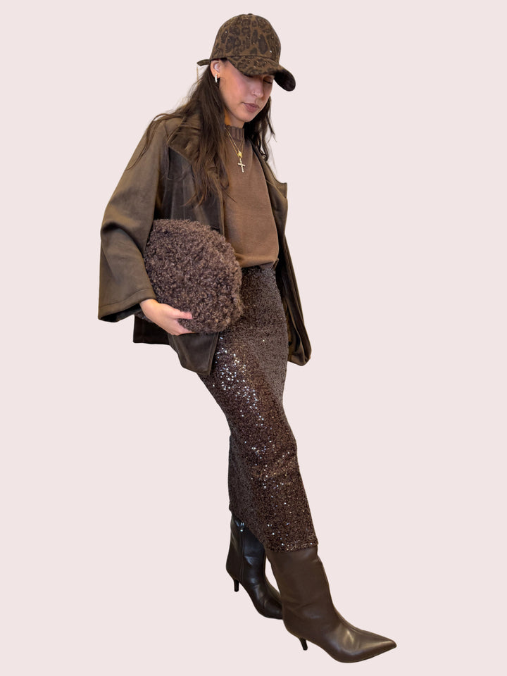 Luxury|Gonna Midi in paillettes