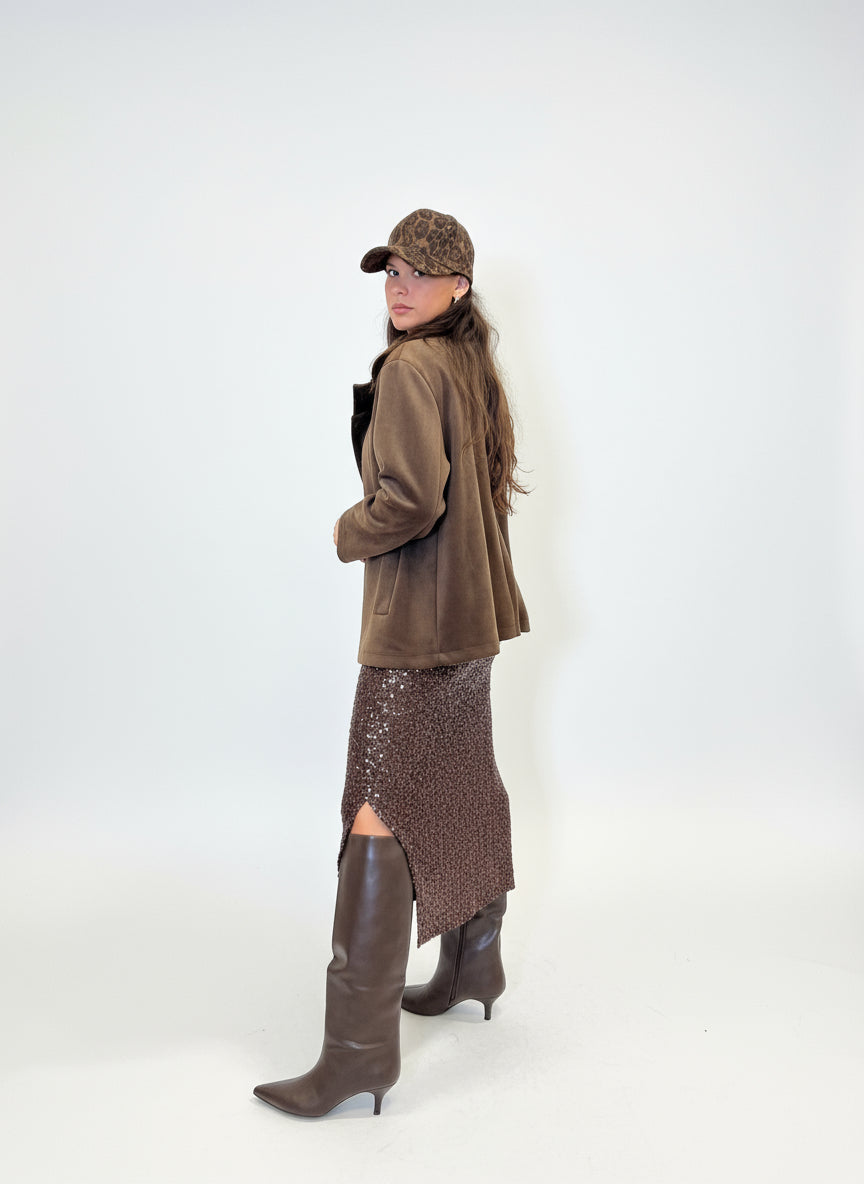 Luxury|Gonna Midi in paillettes