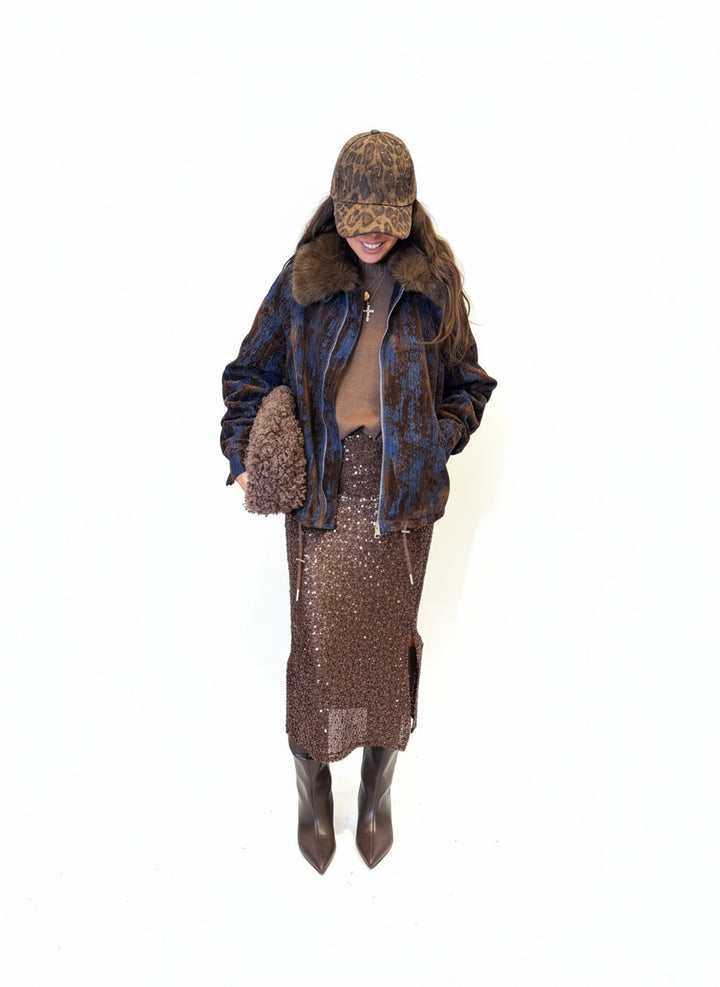 Luxury|Gonna Midi in paillettes