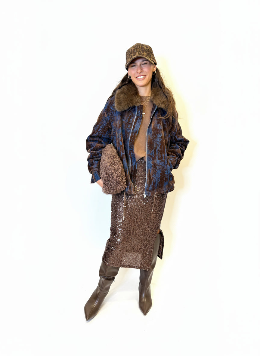 Luxury|Gonna Midi in paillettes