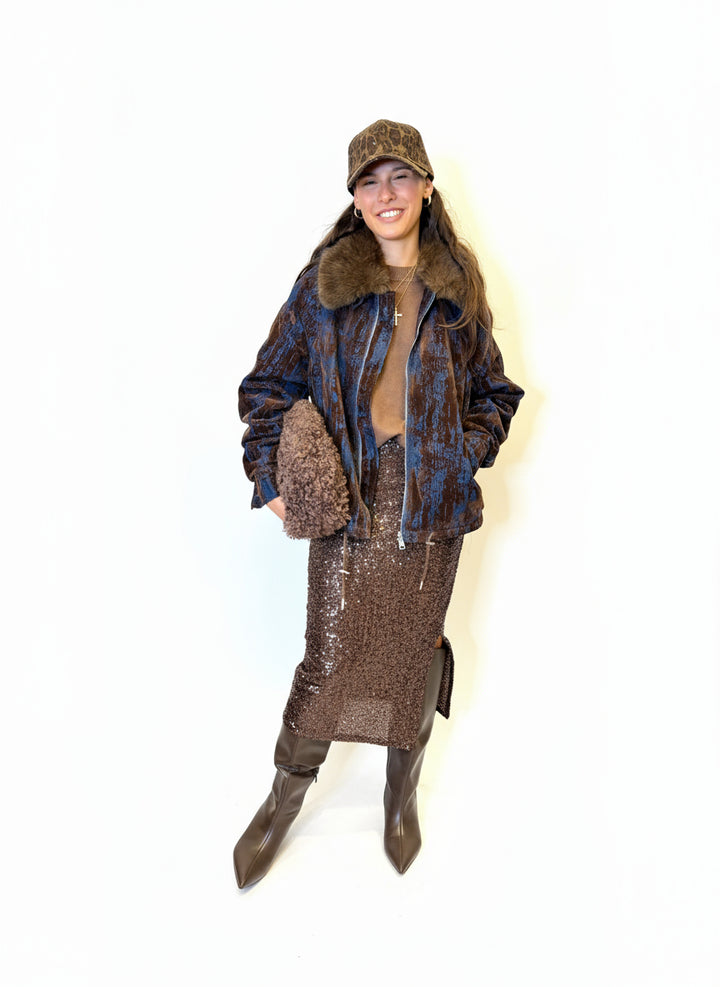 Luxury|Gonna Midi in paillettes