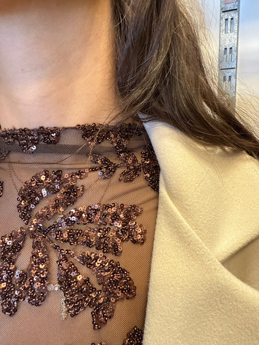 Luxury|Blusa tulle in paillettes 27402