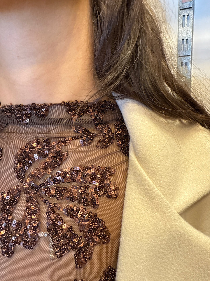 Luxury|Blusa tulle in paillettes 27402