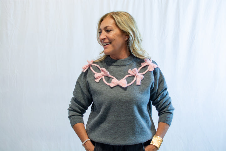 Maglione girocollo fiocchi 🎀
