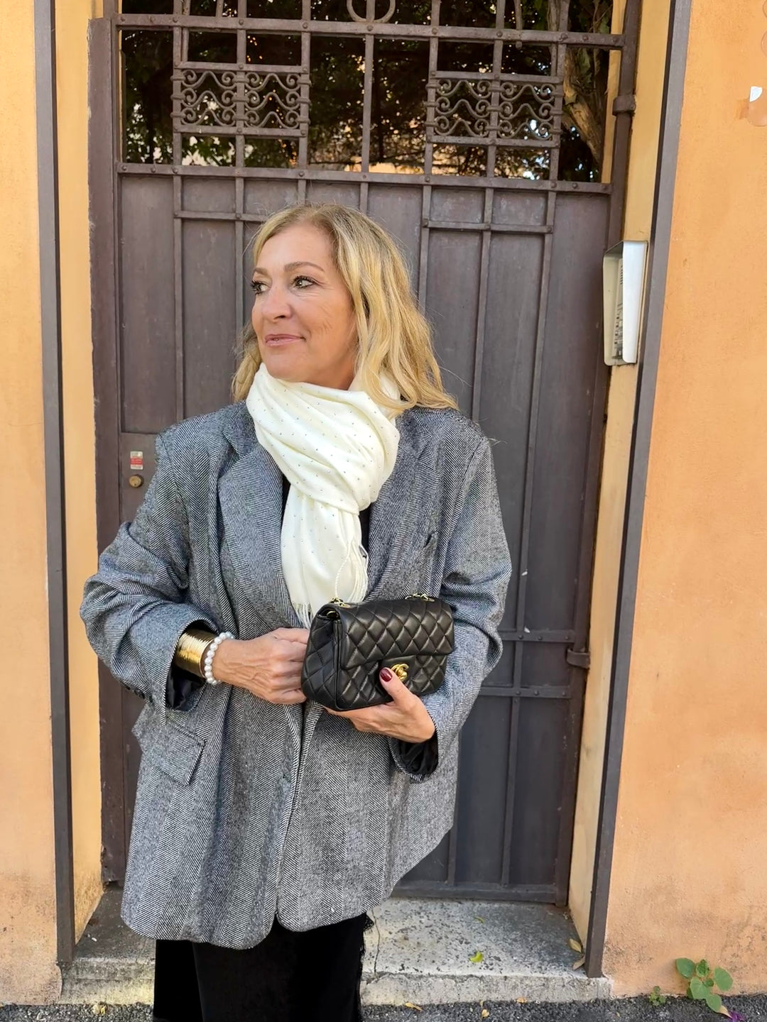 Sciarpa in viscosa microstrass