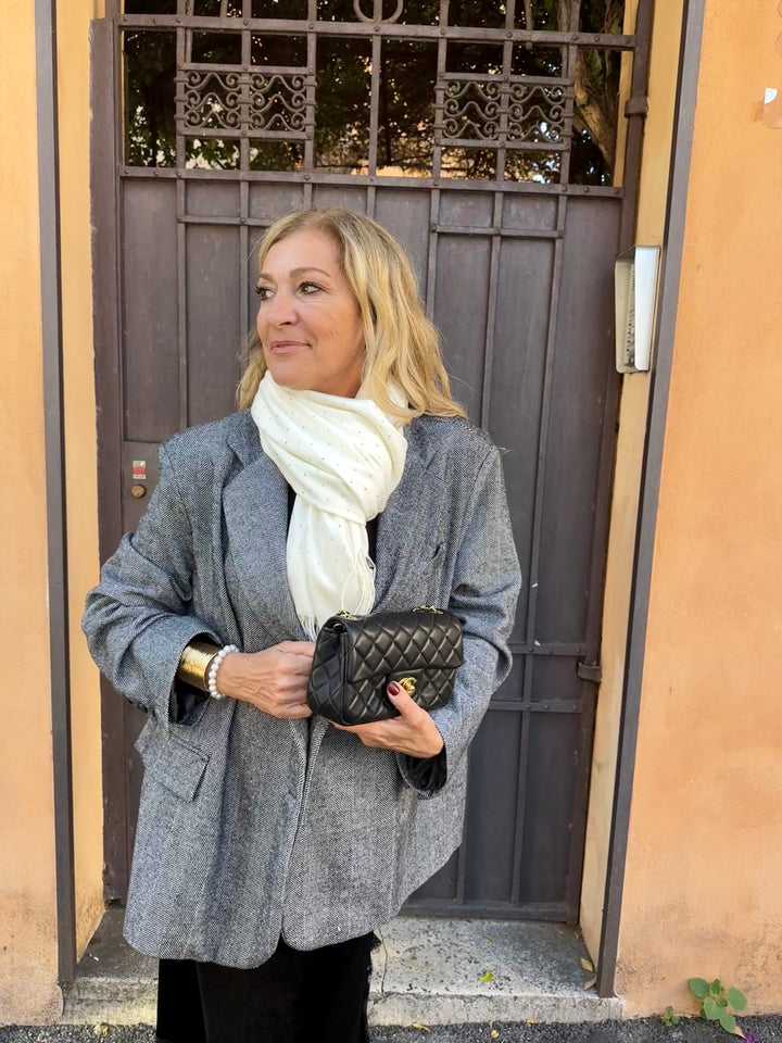 Sciarpa in viscosa microstrass