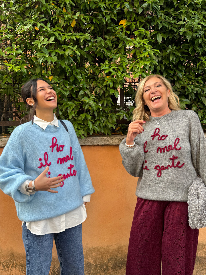 Maglione “ho il mal di gente” a2903