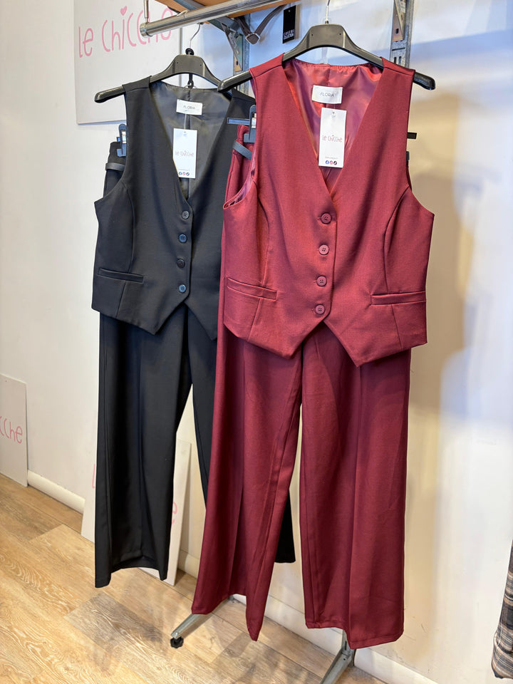 Completo Gilet Ilaria Vino
