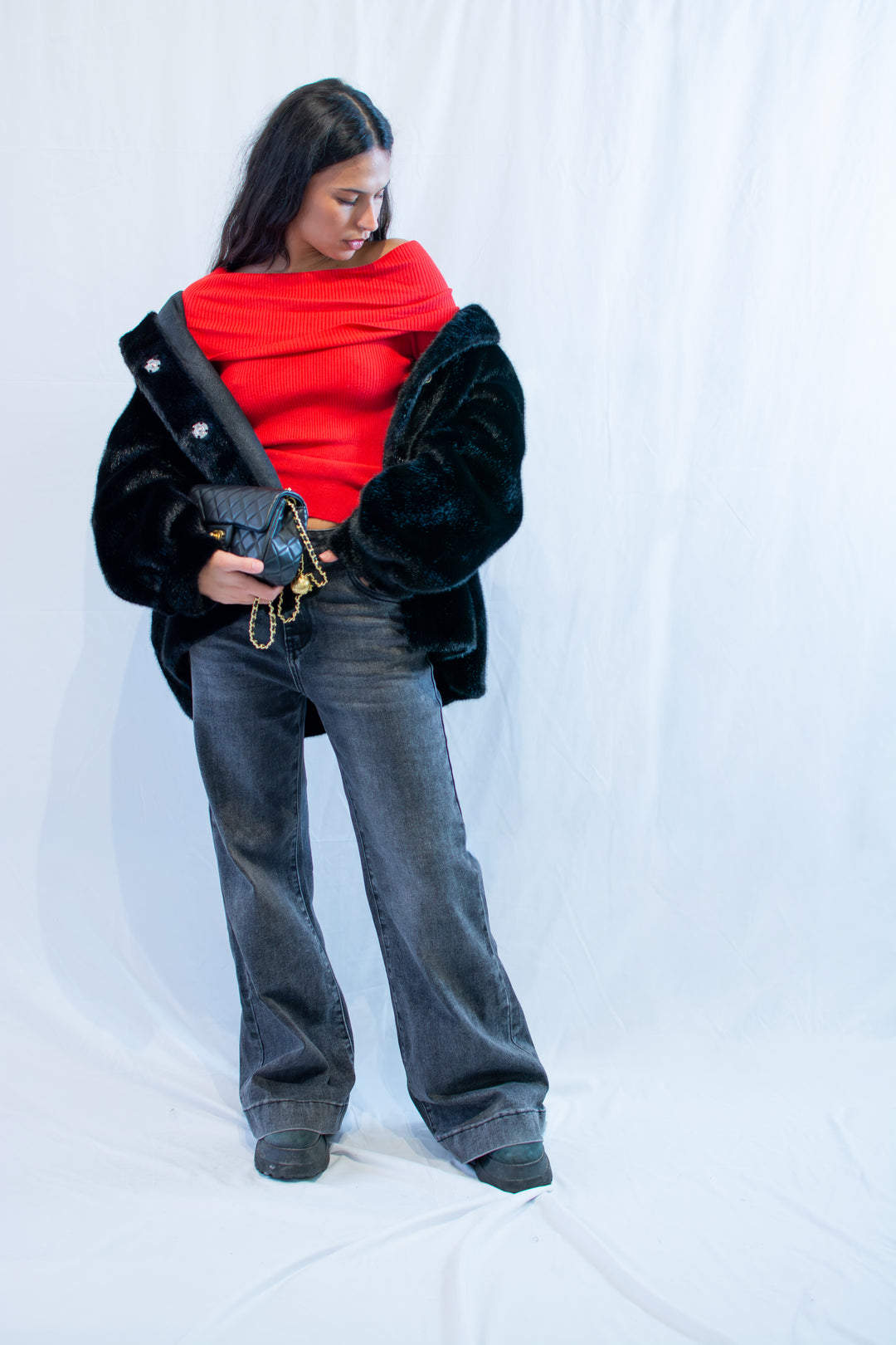 Eco Fur con cappuccio