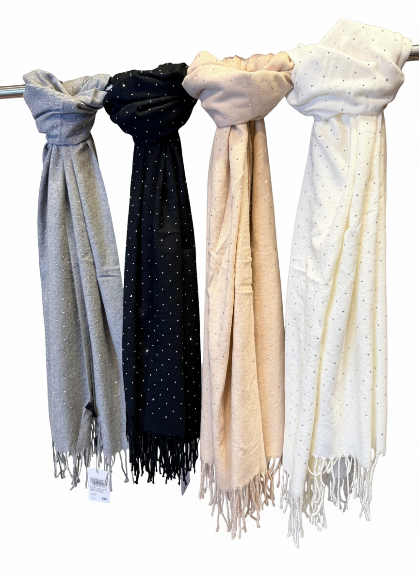 Sciarpa in viscosa microstrass