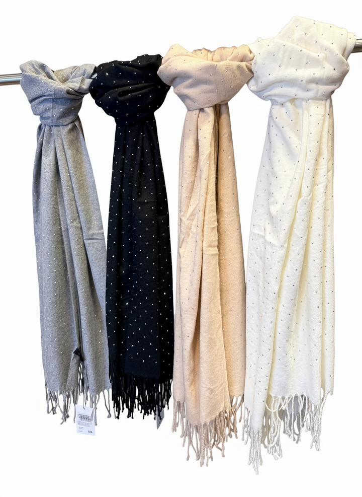 Sciarpa in viscosa microstrass