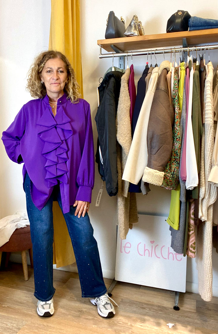 Camicia ruches Adriana 60401w