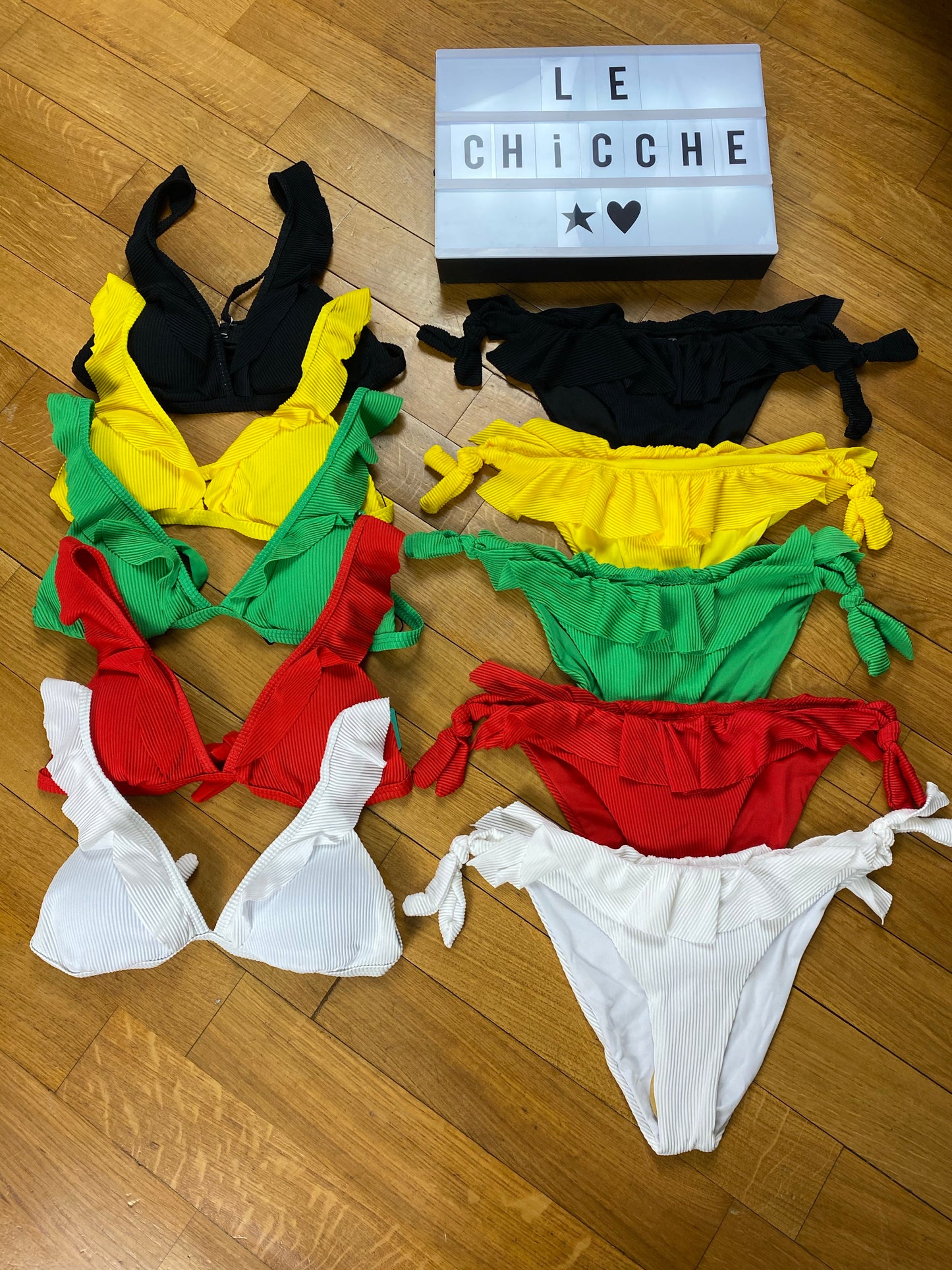 Bikini ruche (costume più colori)