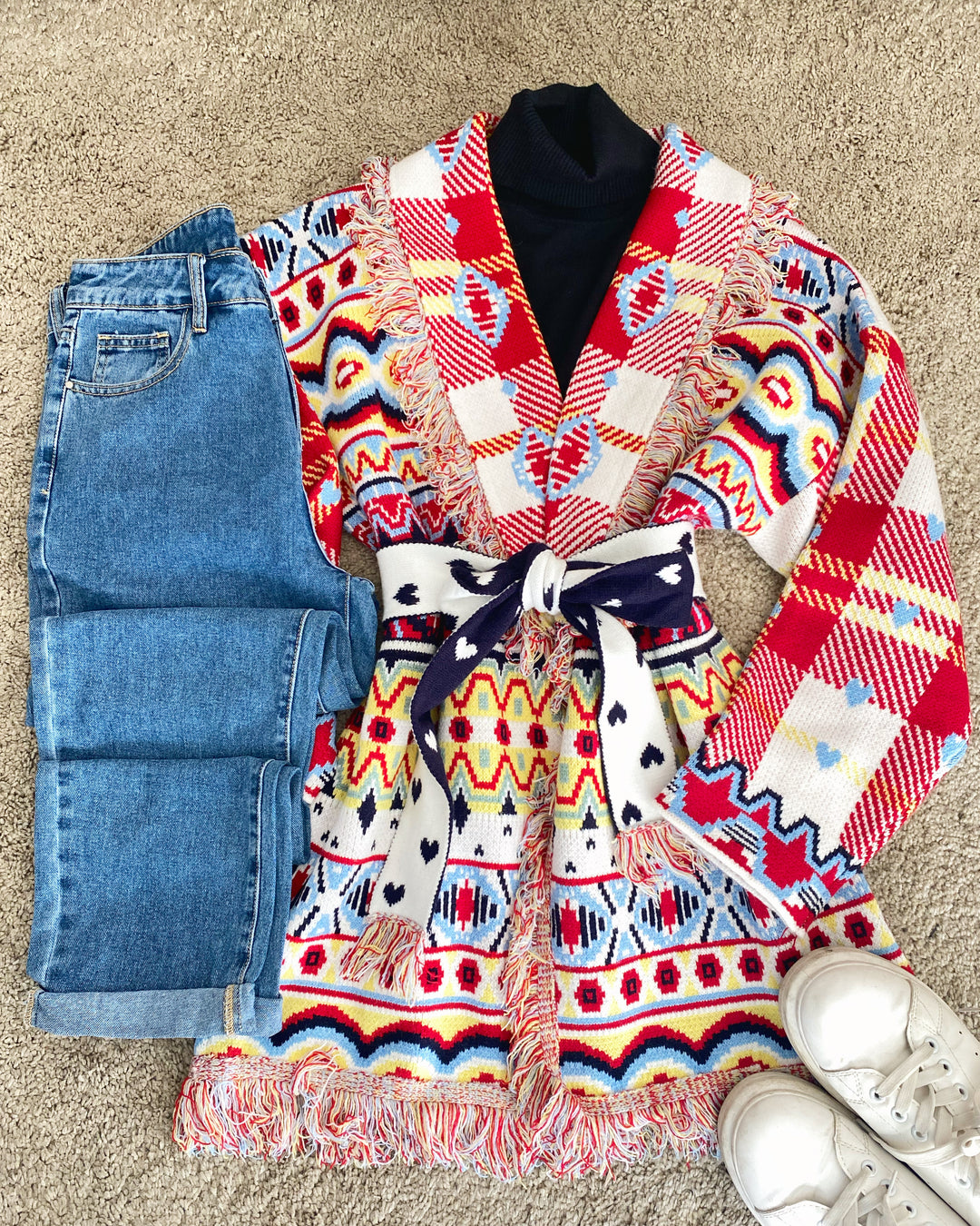 Jeans Boyfriend con risvolto